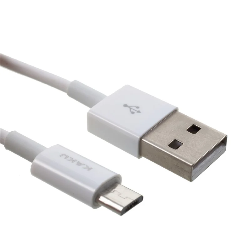 KAKU Original Series 1M 2.4A Fast Charging Micro USB Data Charge Cable for Samsung Huawei Xiaomi - White