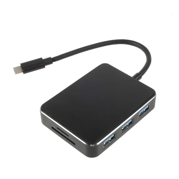 7-in-1 USB-C Multifunctional Adapter with 3 USB 3.0 + VGA + HDMI + TF/SD Card Reader Ports