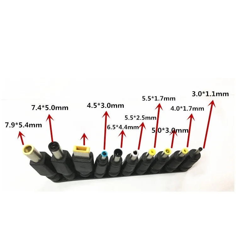 10-in-1 DC Plug Connectors for Power Bank Computer Laptop