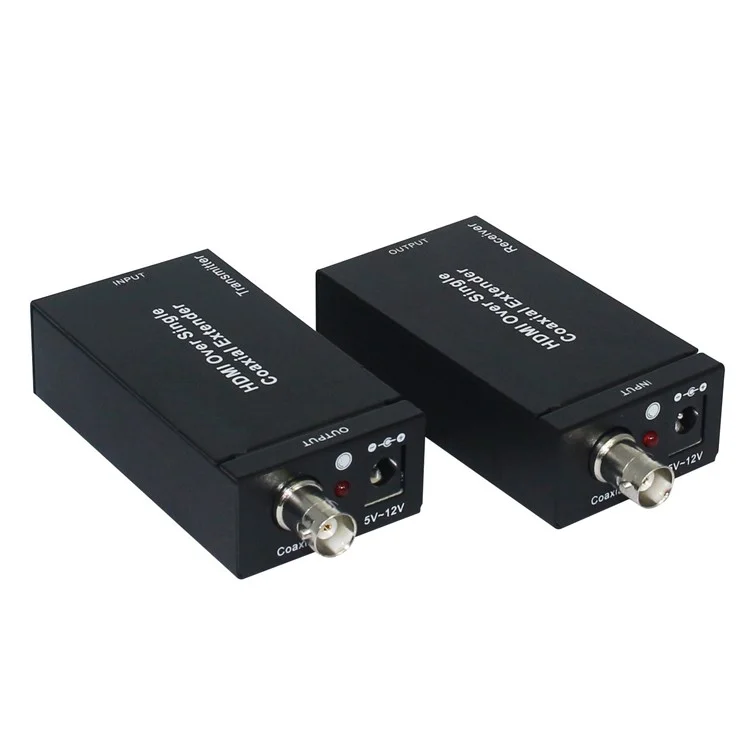 HDMI + IR over single 75ohm RG-6U Coax Cable Extender Balun Sender Receiver BNC