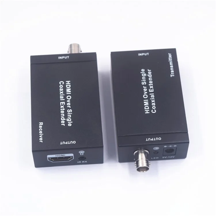 HDMI + IR over single 75ohm RG-6U Coax Cable Extender Balun Sender Receiver BNC