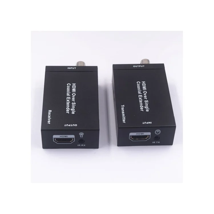HDMI + IR over single 75ohm RG-6U Coax Cable Extender Balun Sender Receiver BNC