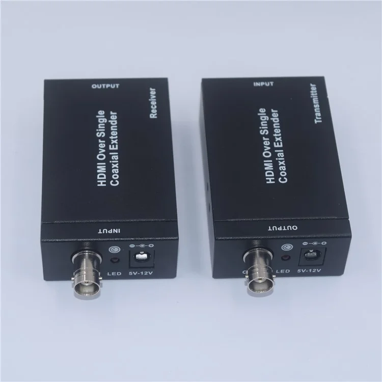 HDMI + IR over single 75ohm RG-6U Coax Cable Extender Balun Sender Receiver BNC