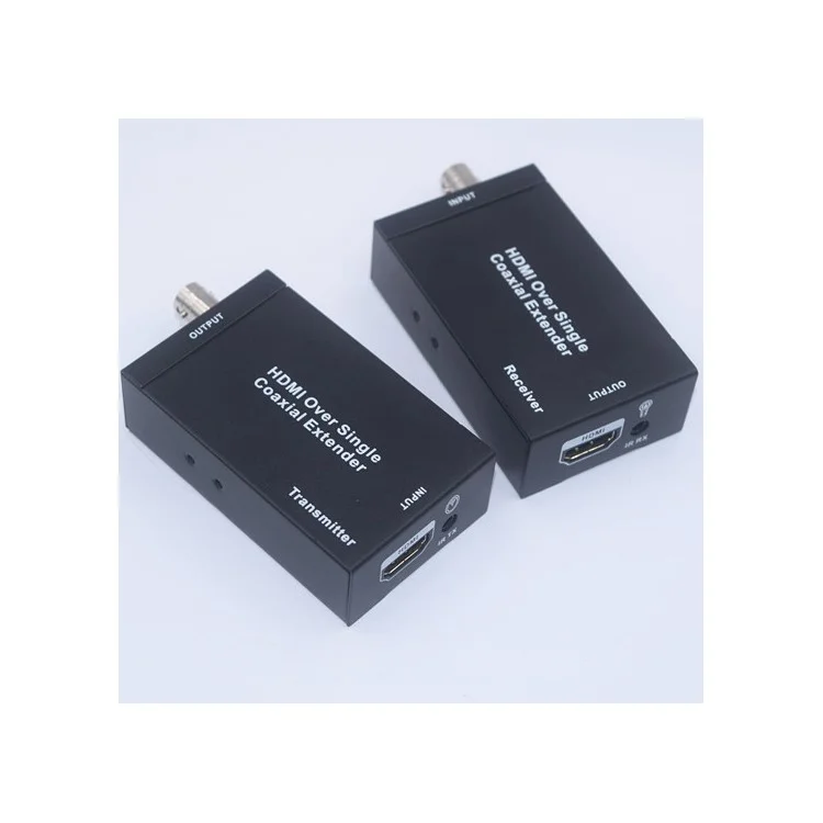 HDMI + IR over single 75ohm RG-6U Coax Cable Extender Balun Sender Receiver BNC