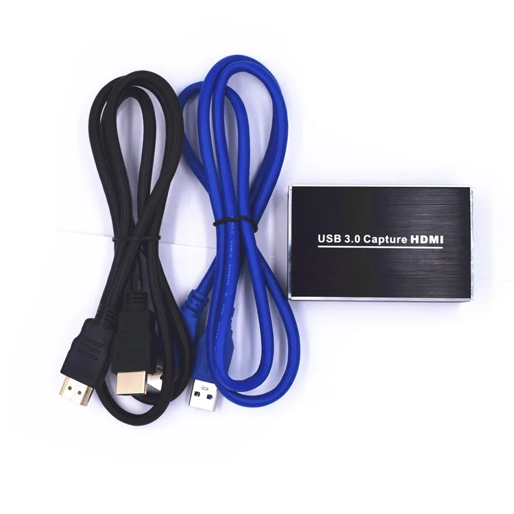 Video Capture with USB3.0/2.0 Dongle 1080P 60FPS Drive-Free Capture Card Box for Windows Linux OS X System