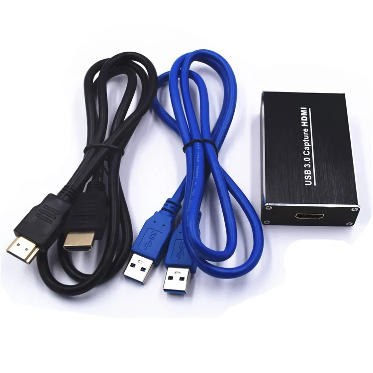 Video Capture with USB3.0/2.0 Dongle 1080P 60FPS Drive-Free Capture Card Box for Windows Linux OS X System