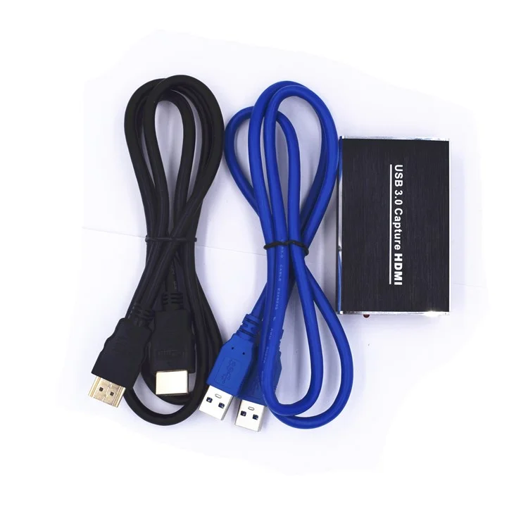 Video Capture with USB3.0/2.0 Dongle 1080P 60FPS Drive-Free Capture Card Box for Windows Linux OS X System