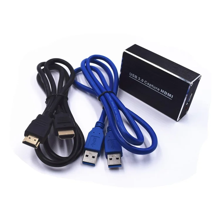 Video Capture with USB3.0/2.0 Dongle 1080P 60FPS Drive-Free Capture Card Box for Windows Linux OS X System