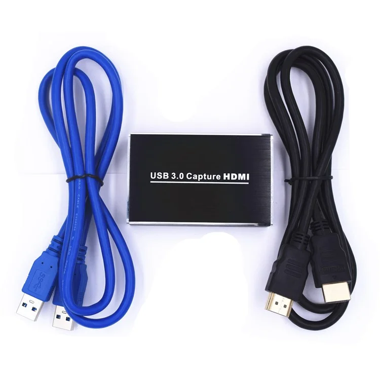 Video Capture with USB3.0/2.0 Dongle 1080P 60FPS Drive-Free Capture Card Box for Windows Linux OS X System