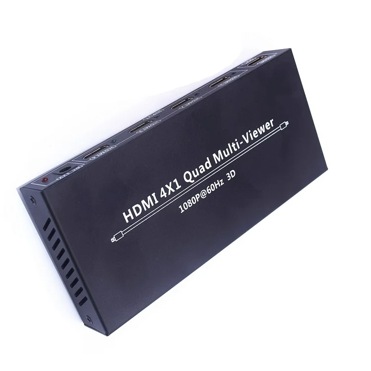HDMI 4x1 Quad Multi-Viewer Splitter with Seamless Switcher IR Control - EU Plug