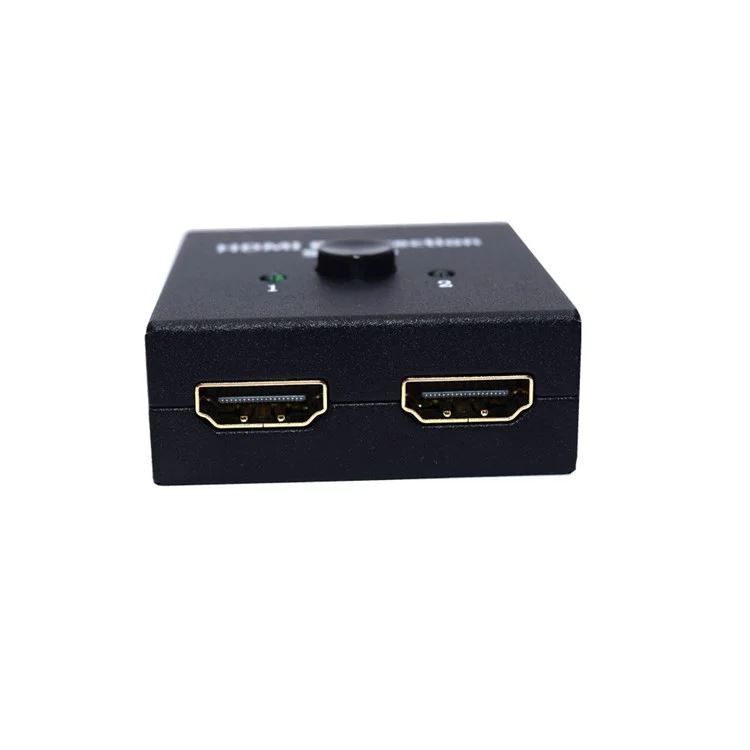 HDMI Switcher 2 Ports Bi-direction Manual Switch 2 x 1/1 x 2 HDMI Hub-HDCP Passthrough Supports Ultra HD 4K 3D 1080P