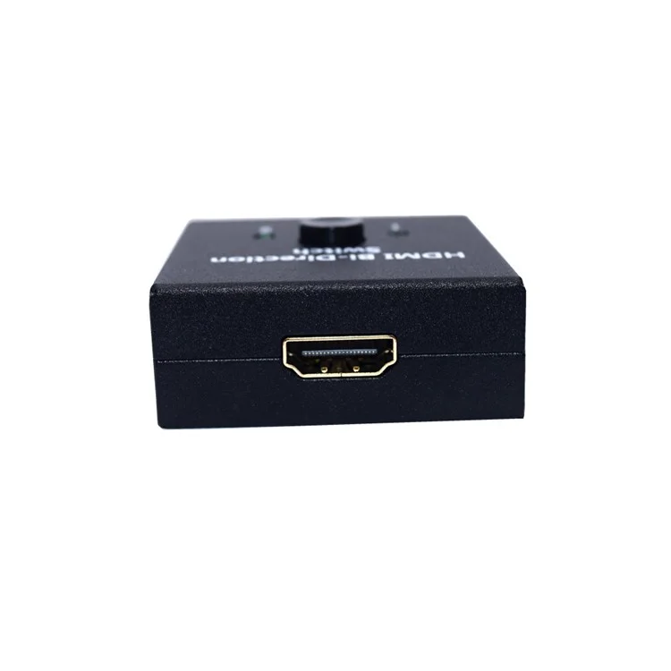 HDMI Switcher 2 Ports Bi-direction Manual Switch 2 x 1/1 x 2 HDMI Hub-HDCP Passthrough Supports Ultra HD 4K 3D 1080P