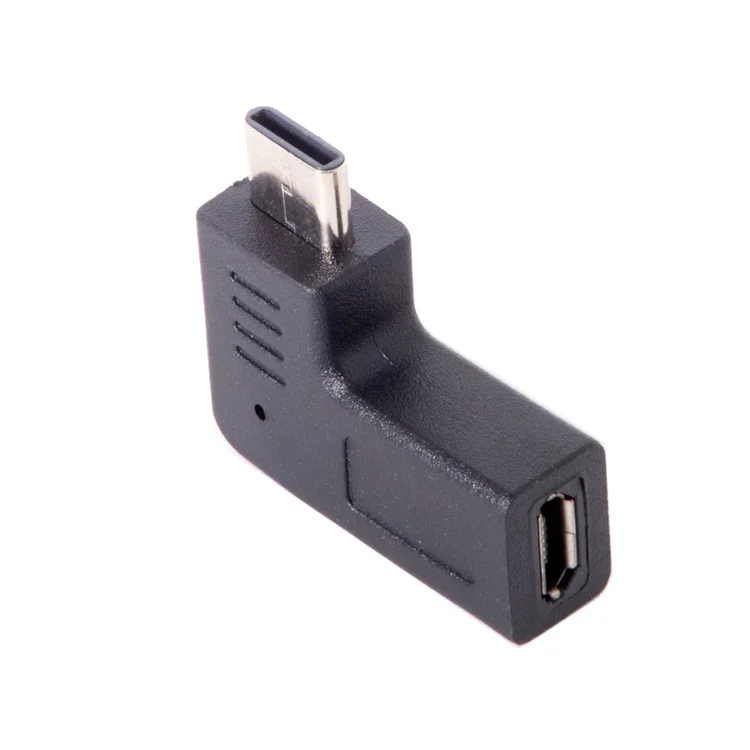 USB-C Type-C Maschile a Micro USB 2.0 5pin Adattatore di Dati Femminile a 90 Gradi Tipo Angolato