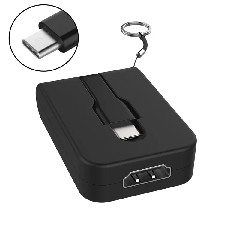 CY UC-071 Mini USB Type-C to HDMI Adapter for MacBook / Chromebook / Huawei Mate 10 Pro Etc.
