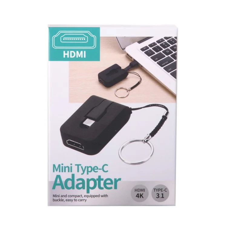 CY UC-071 Mini USB Type-C to HDMI Adapter for MacBook / Chromebook / Huawei Mate 10 Pro Etc.