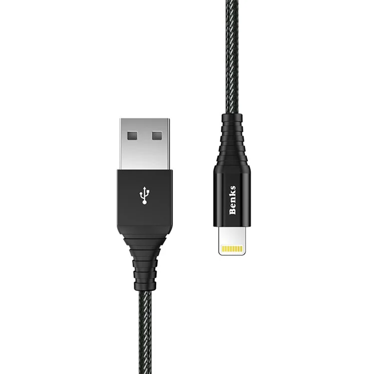 BENKS MFI Certified Lightning 8Pin 2.4A Output Charging Data Cable for iPhone iPad iPod (1.2m)
