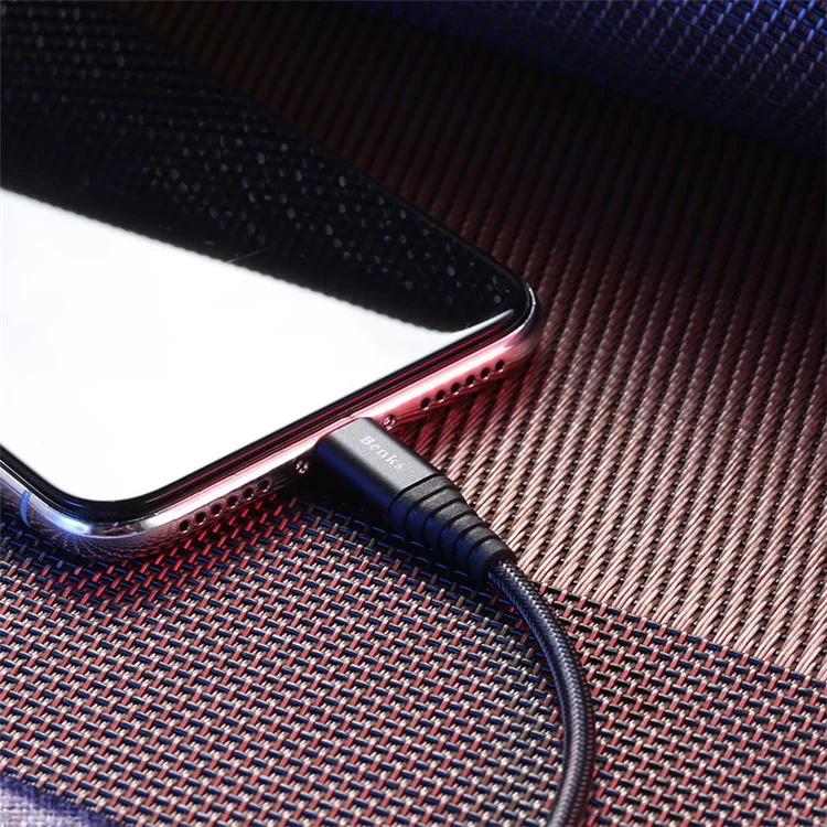 BENKS MFI Certified Lightning 8Pin 2.4A Output Charging Data Cable for iPhone iPad iPod (1.2m)