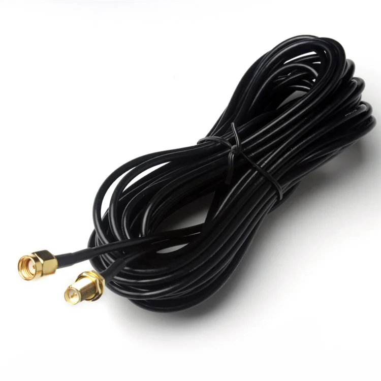 9m RP-SMA SMA Male to Female WiFi Antenna Extension Cable - Black