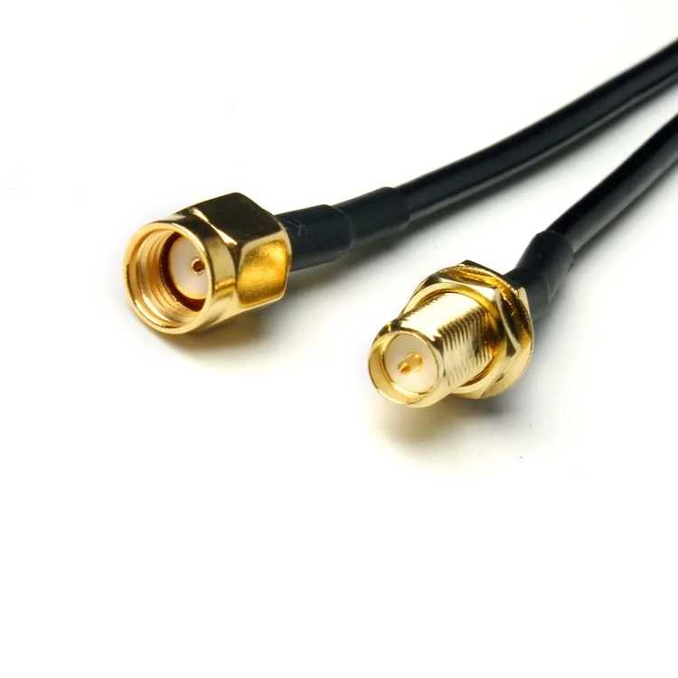 9m RP-SMA SMA Male to Female WiFi Antenna Extension Cable - Black