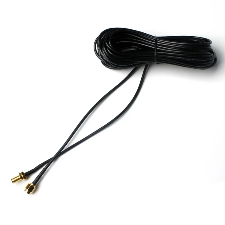 9m RP-SMA SMA Male to Female WiFi Antenna Extension Cable - Black