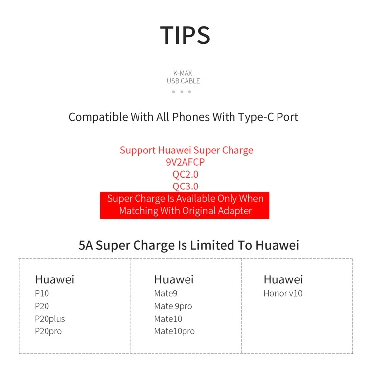 DUX DUCIS K-MAX 5A Supercharge Type-C PU Covered Charge Data Sync Cable for Huawei Samsung etc. - Black