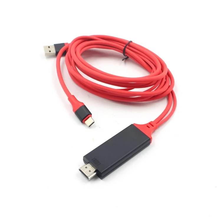 2m USB 3.1 Type C to 4K HDMI HDTV Video Adapter Cable for Galaxy S8/Huawei P10