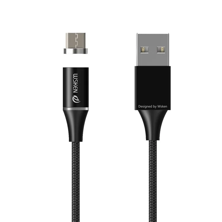 WSKEN Oval-shaped Connector 1m Charging Micro USB Metal Magnetic Phone Cable