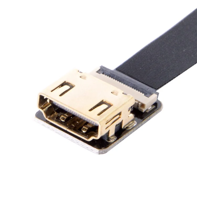 FPV Down Angled 90 Degree HDMI Male to Female FPC Flat Cable for HDTV Multicopter Aerial Photography