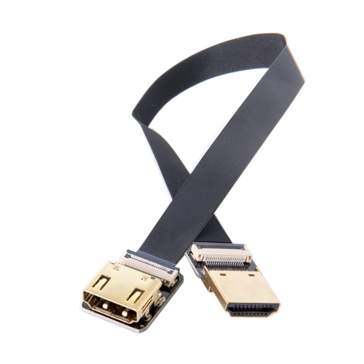 FPV Down Angled 90 Degree HDMI Male to Female FPC Flat Cable for HDTV Multicopter Aerial Photography