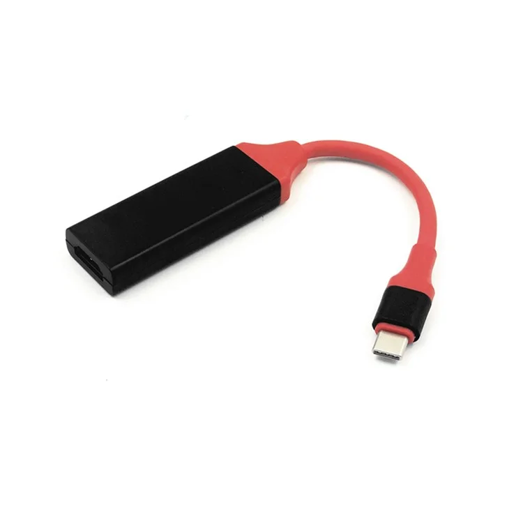 20cm Mini and Portable Type-C to HDMI Converter Adapter Cable - Red