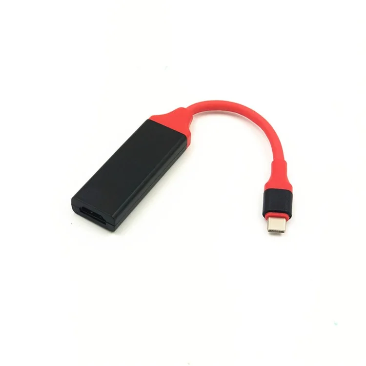 20cm Mini and Portable Type-C to HDMI Converter Adapter Cable - Red