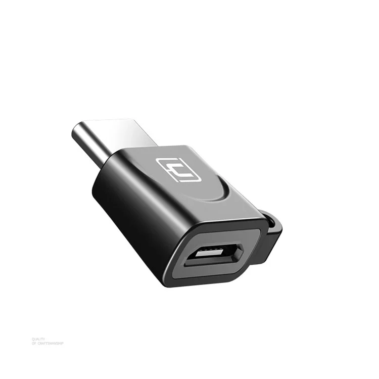CAFELE Micro USB Female to Type-C Male Charging Data Adapter - Black