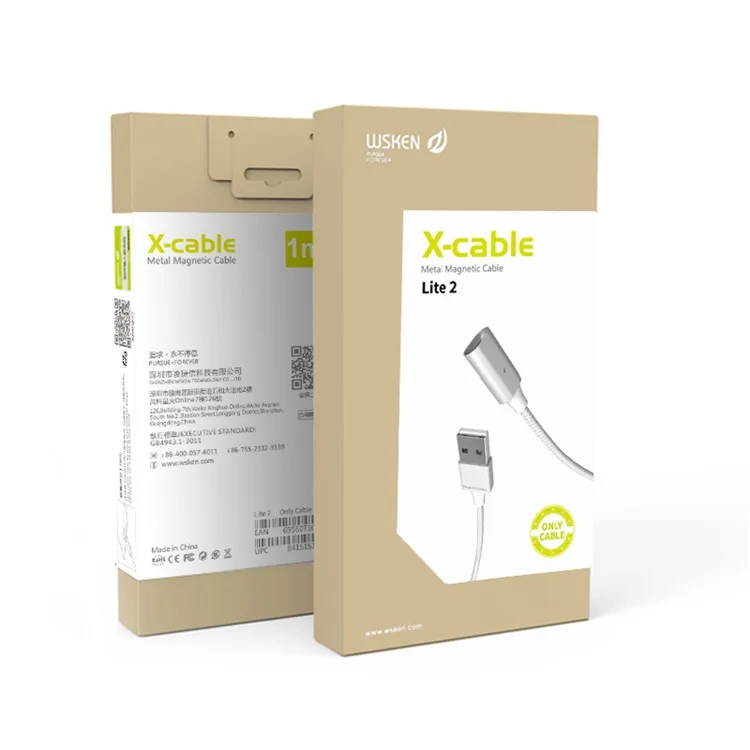 WSKEN Lite 2 Metal Magnetic Charging Cable for iPhone Samsung Huawei