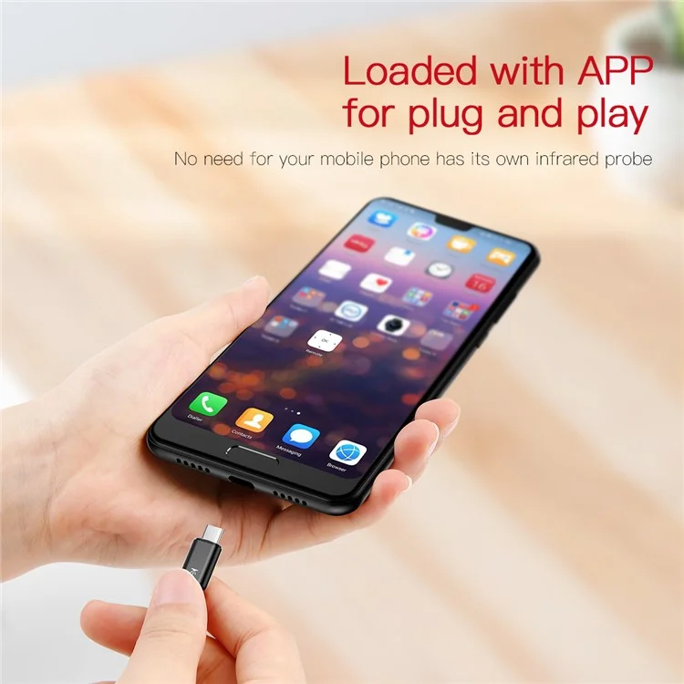 BASEUS R02 Smartphone Type-C IR Wireless Remote Control - Black
