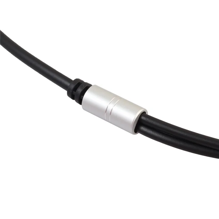 3.5mm Female to Dual 3.5mm Male Headphone Mic Audio Y Splitter Cable Smartphone Headset to PC Adapter - Silver