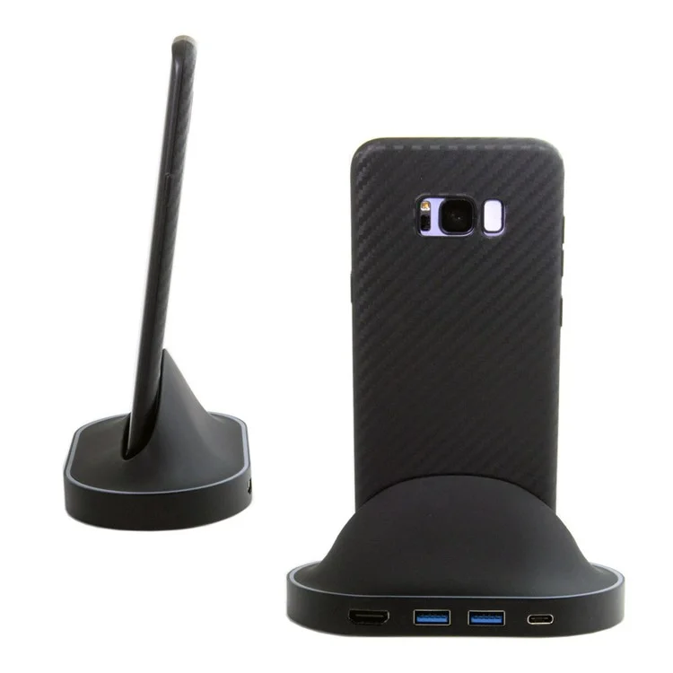 CY UC-077 USB 3.1 Type-C Male Dock Station to HDMI & Two USB 3.0 Hubs & Type-C Female Charging Port Adapter