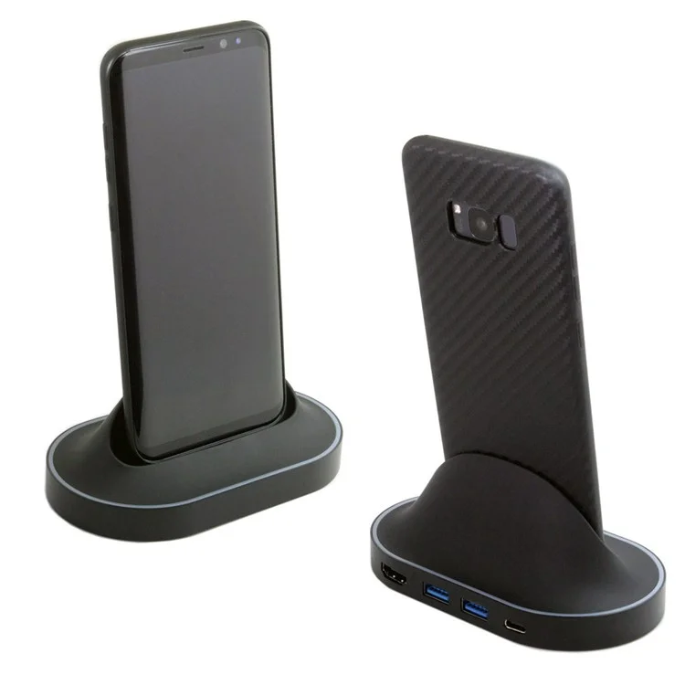 CY UC-077 USB 3.1 Type-C Male Dock Station to HDMI & Two USB 3.0 Hubs & Type-C Female Charging Port Adapter