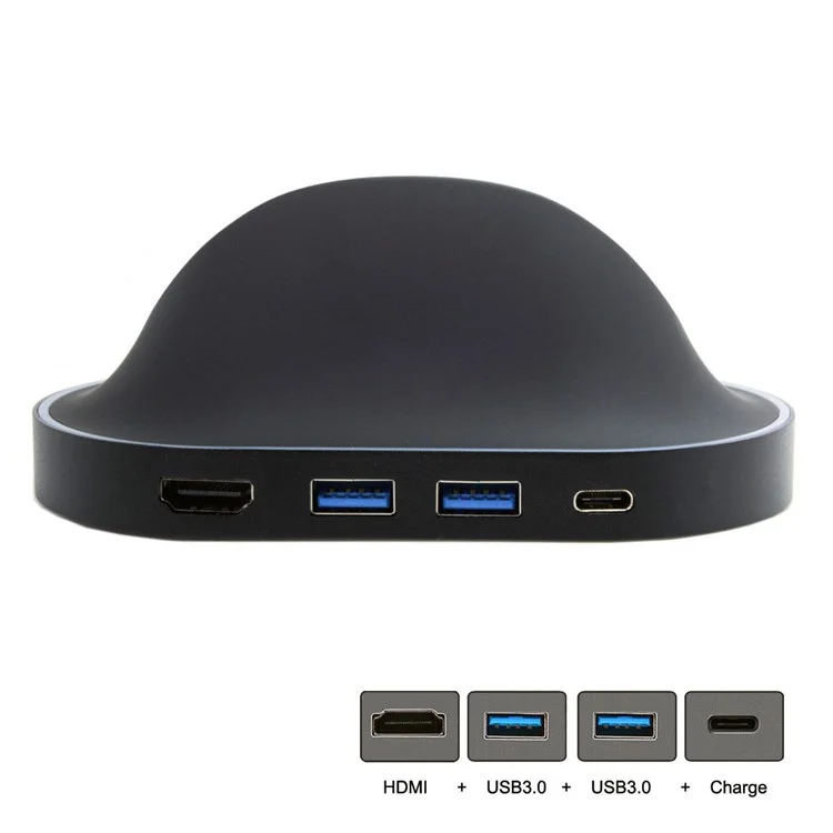 CY UC-077 USB 3.1 Type-C Male Dock Station to HDMI & Two USB 3.0 Hubs & Type-C Female Charging Port Adapter