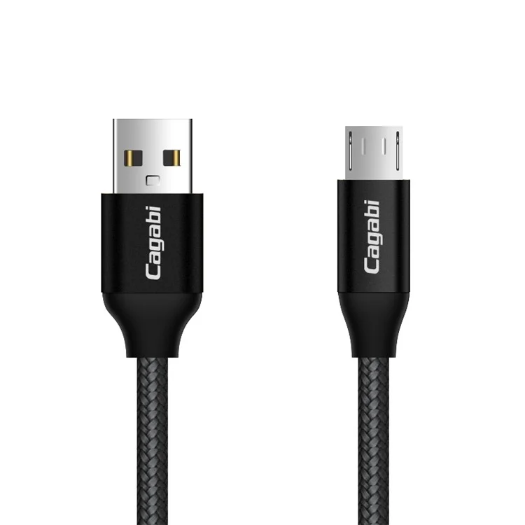CAGABI N1 2.4A Fast Charge Micro USB Data Charging Cord for Samsung Huawei Xiaomi etc. - Black