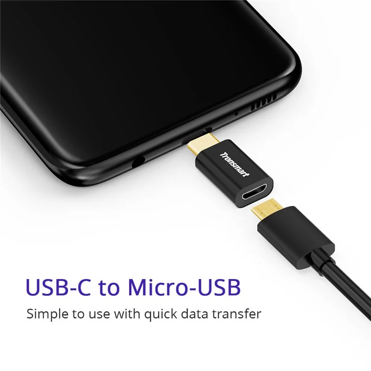 3 PCS/Set TRONSMART CTMF3 USB 2.0 Type-C Male to Micro-B Female OTG Adapters