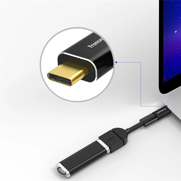3 PCS/Set TRONSMART CTMF3 USB 2.0 Type-C Male to Micro-B Female OTG Adapters