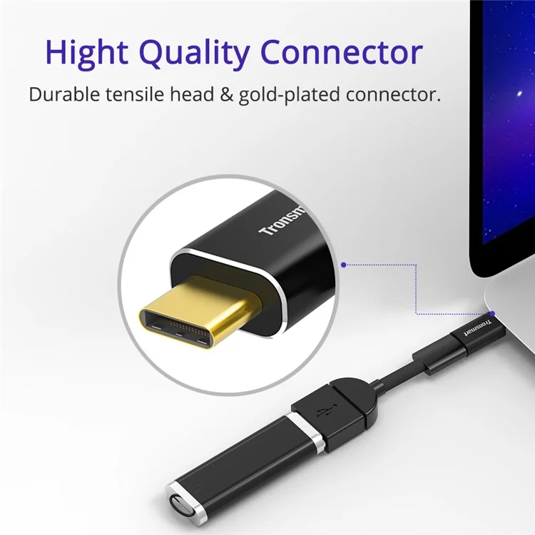 3 PCS/Set TRONSMART CTMF3 USB 2.0 Type-C Male to Micro-B Female OTG Adapters