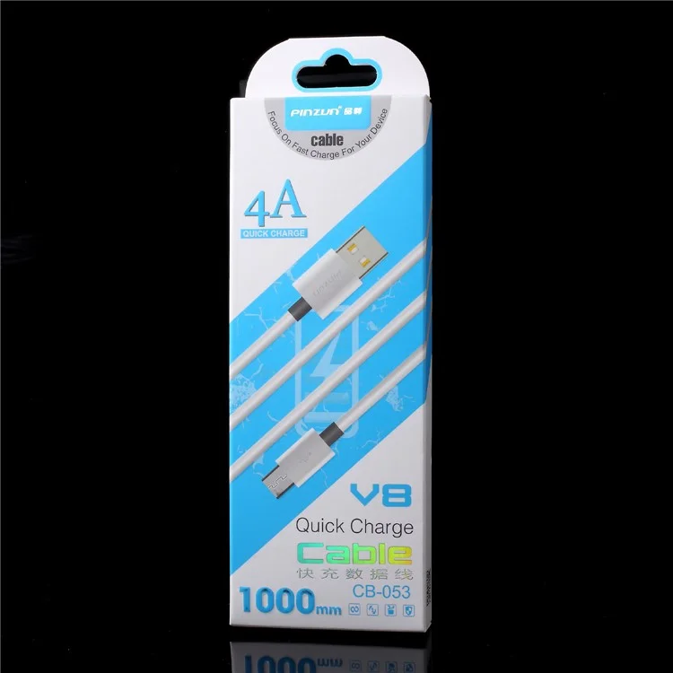 PINZUN 4A 1M Fast Charge Micro USB Data Sync Charge Cable Cord for Samsung LG etc.