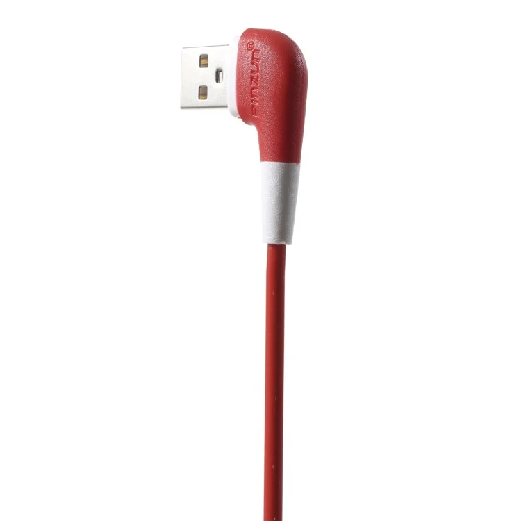 PINZUN CB-052 1M 3A 90 Degree Bending USB Type-C Data Sync Charger Cable for Samsung Huawei Xiaomi Etc. - Red