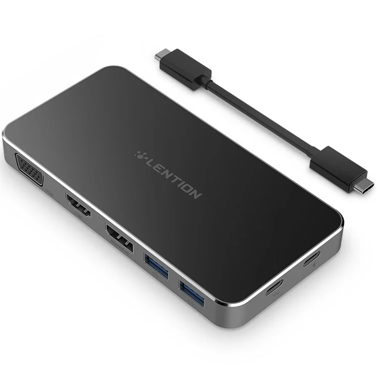 LENTION USB-C Hub HDMI VGA DisplayPort Thunderbolt3 Dock Adapter USB 3.0 Charging Cable Multi-port Adapter for MacBook