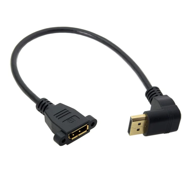 0.3M cy DP-015-DN Displayport Macho a Mujer Cable de Extensión Angulada de 90 Grados