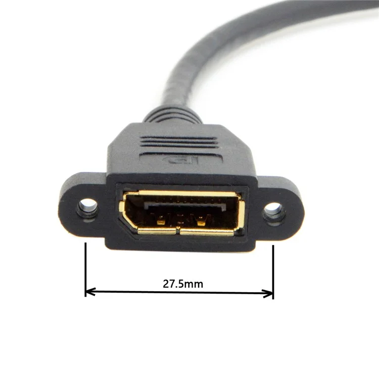 0.3M cy DP-015-DN Displayport Macho a Mujer Cable de Extensión Angulada de 90 Grados