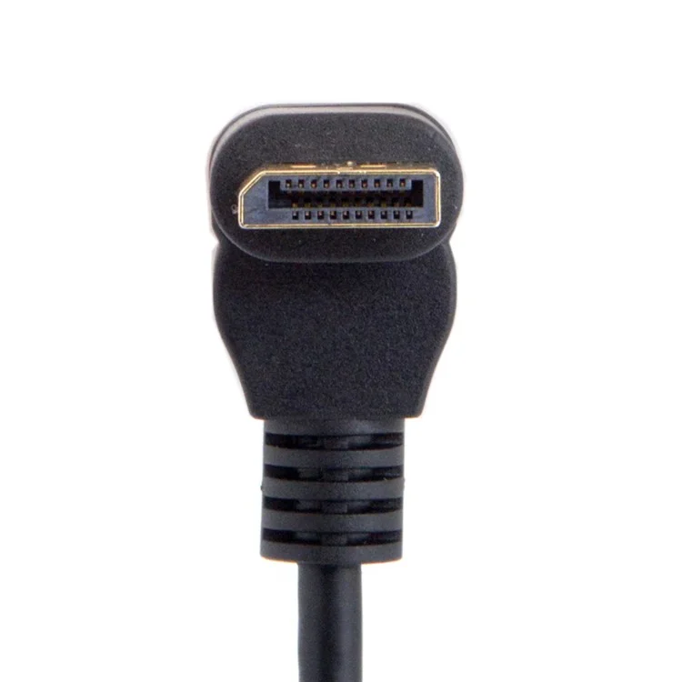 0.3M cy DP-015-DN Displayport Macho a Mujer Cable de Extensión Angulada de 90 Grados