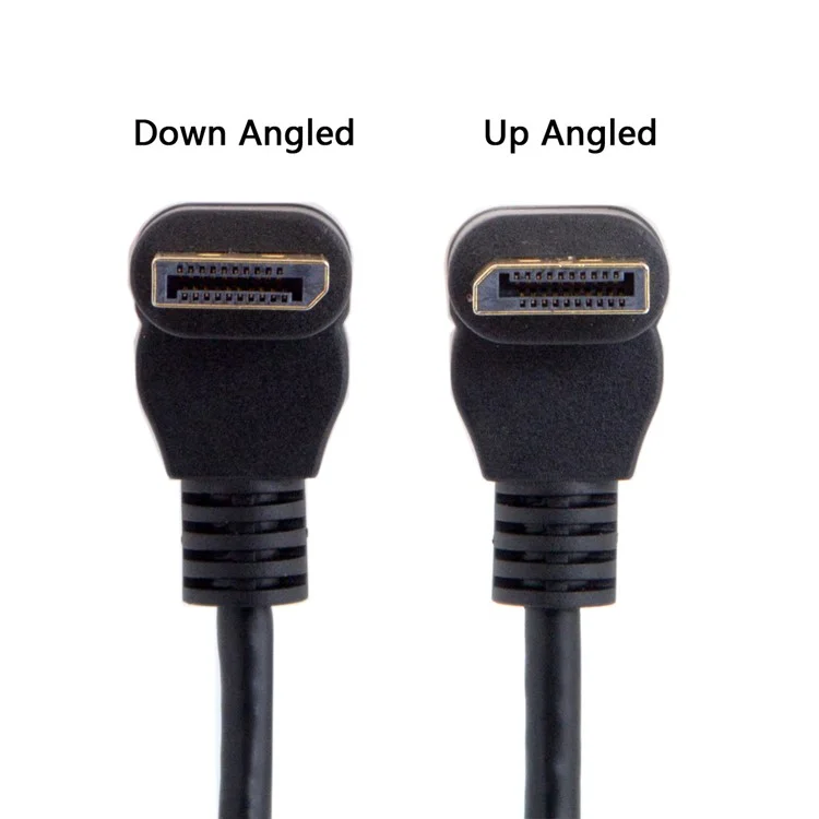 0.3M CY DP-015-DN DisplayPort Male to Female 90 Degree Up Angled Extension Cable