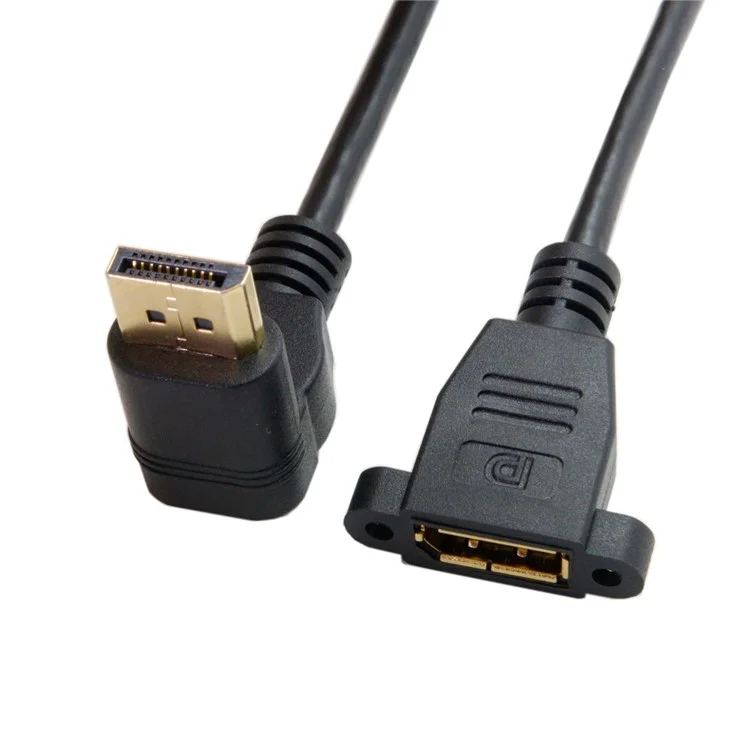 0.3M cy DP-015-DN Displayport Macho a Mujer Cable de Extensión Angulada de 90 Grados